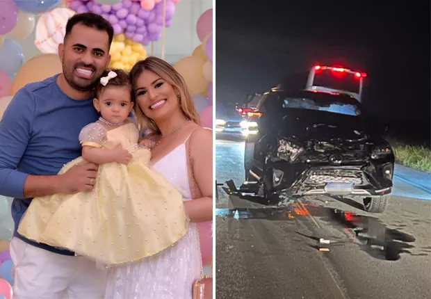 Influencers Maluzinha e Roninho sofrem acidente com a filha caçula, Maria (Foto: Reprodução/Instagram)