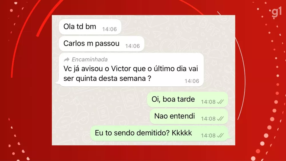 Médico descobre por engano pelo WhatsApp que seria demitido de empresa de Barão de Cotegipe - Foto: Reprodução/WhatsApp