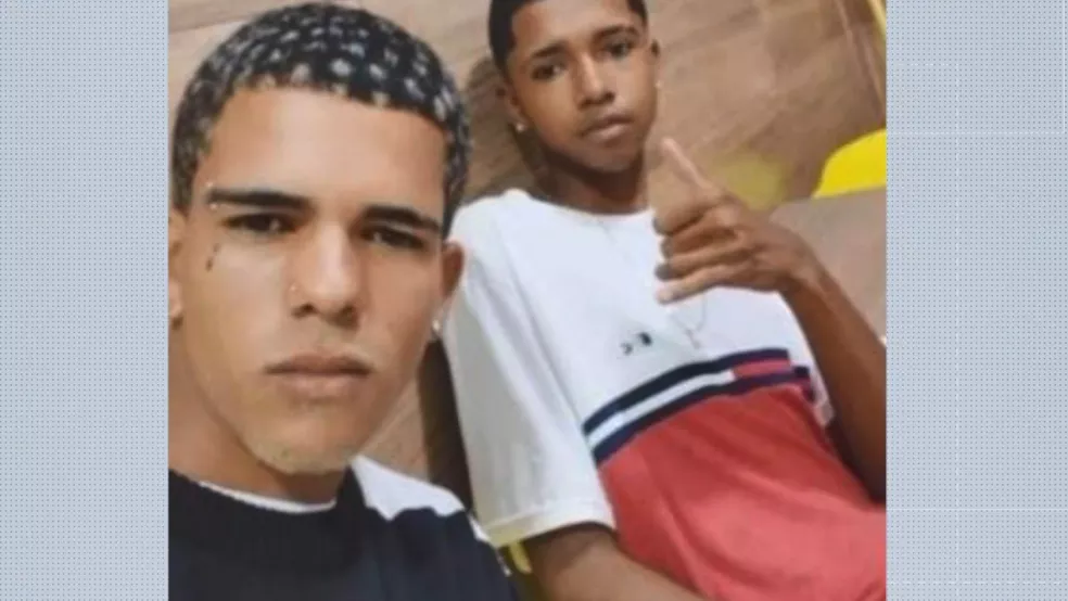 Luan Pacífico, de 22 anos, e o sobrinho dele, Breno dos santo Silva , de 16, foram mortos a tiros durante ataque em Cariacica, ES - Foto: Reprodução/TV Gazeta