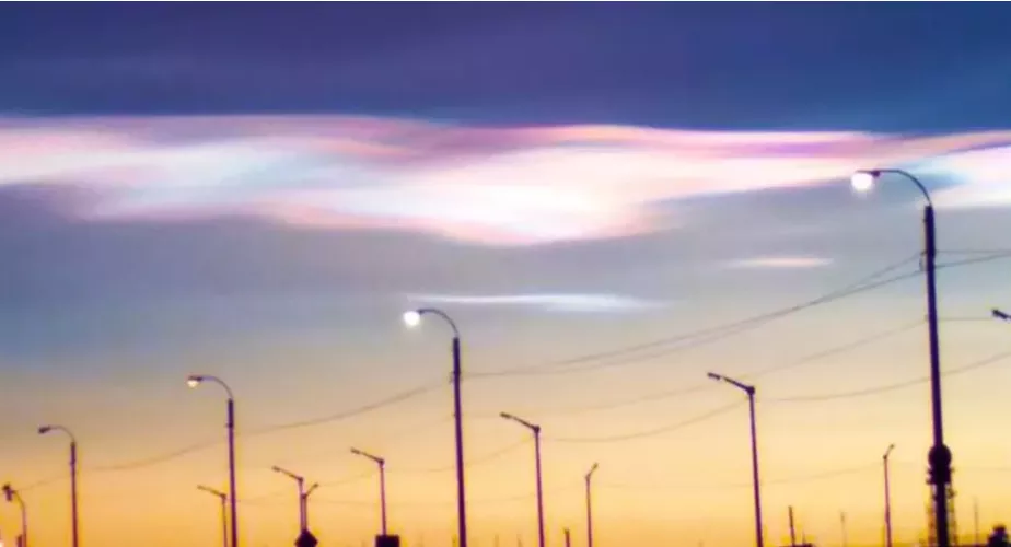 Nuvens estratosféricas polares apareceram nos últimos dias na Argentina - Foto/Reprodução