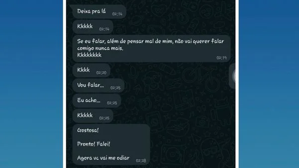 Em uma das trocas de mensagens ocorridas, uma estudante foi chamada de "gostosa". Crédito: Leitor | A Gazeta