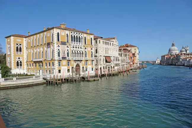 Turistas surfaram no Canal Grande de Veneza Foto: ANSA / Ansa - Brasil