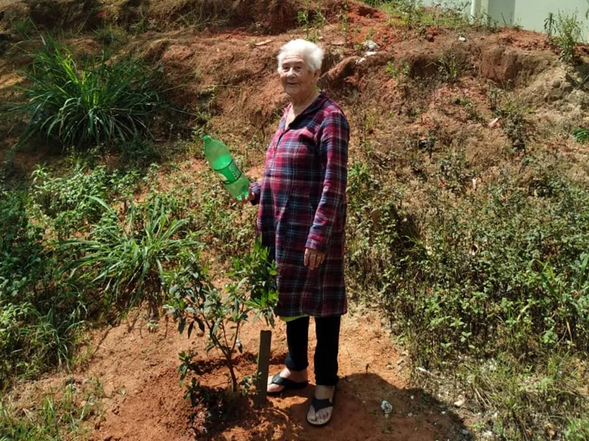 A aposentada Leontina Ramos Pereira Marques, de 102 anos