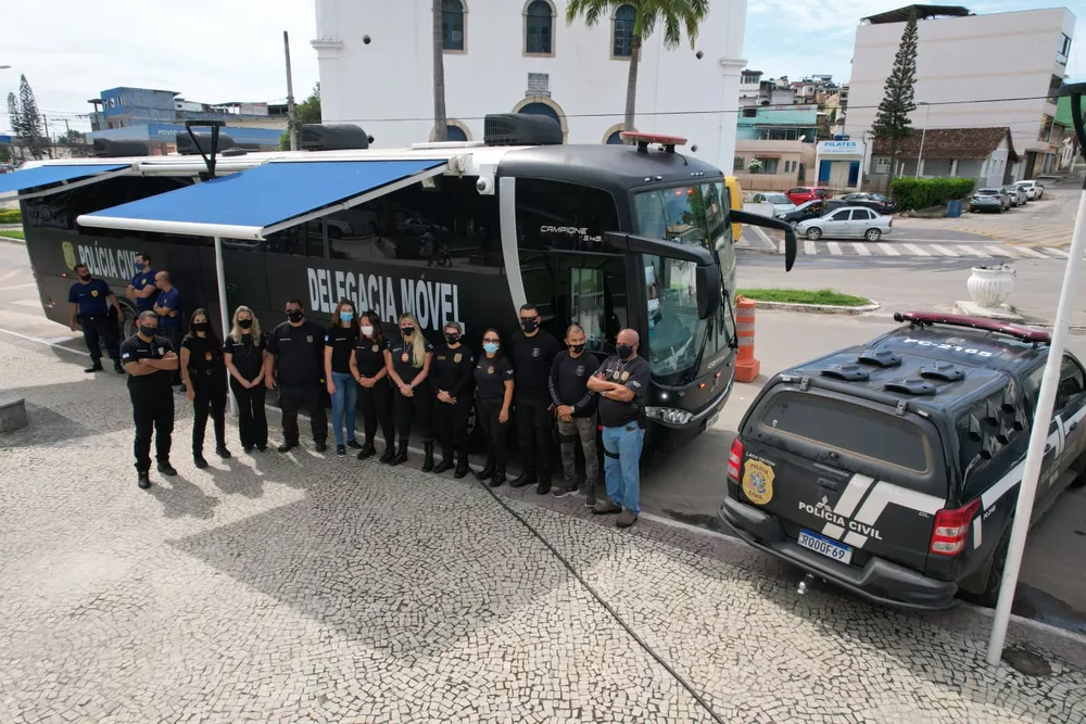 Delegacia Móvel da Polícia Civil foi usada para atender mulheres vítimas de violência no ES  Foto: Reprodução/Polícia Civil