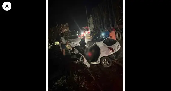 Em uma foto é possível ver uma pessoa sem vida aparente em um carro. Crédito: Leitor de A Parresia