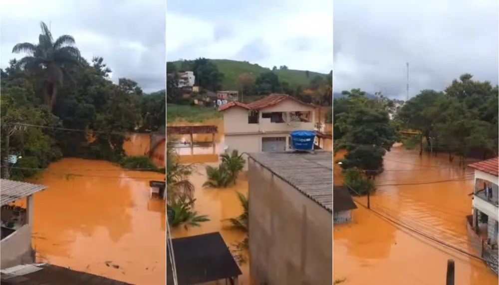 Foto: Reprodução/Vídeo mostra como ficou Fundão após a enchente