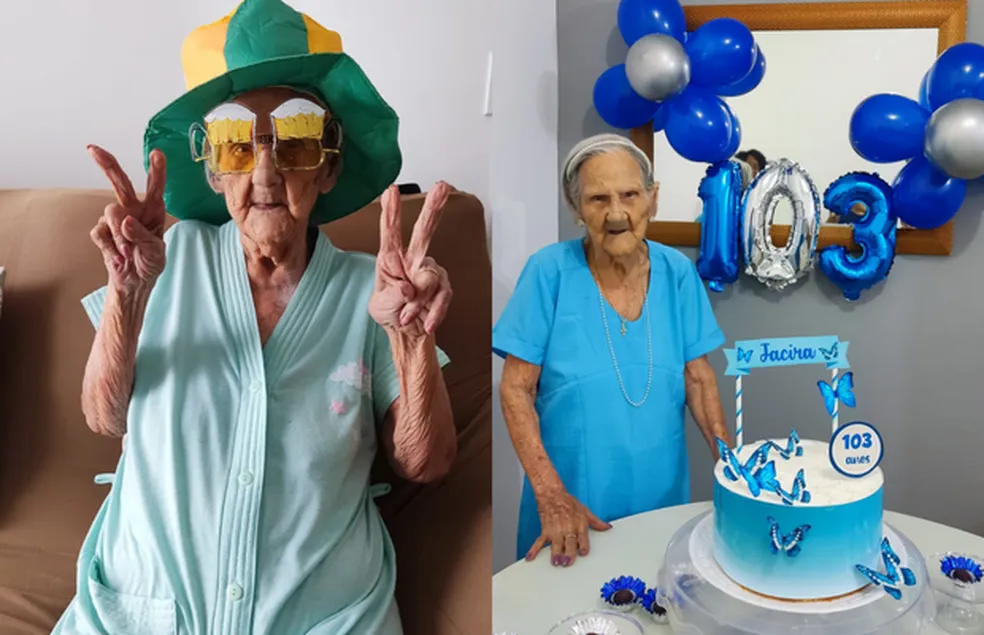 Com 103 anos recém-completados, Jacyra Braga de Castro pôde ver ao longo da vida todas as realizaçõs da Copas do Mundo ?- Foto: Acervo pessoal/Reprodução