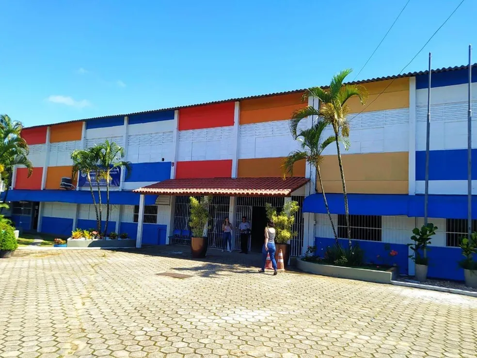 Escola Primo Bitti, em Aracruz, reformada após o ataque  Foto: Sedu/Divulgação