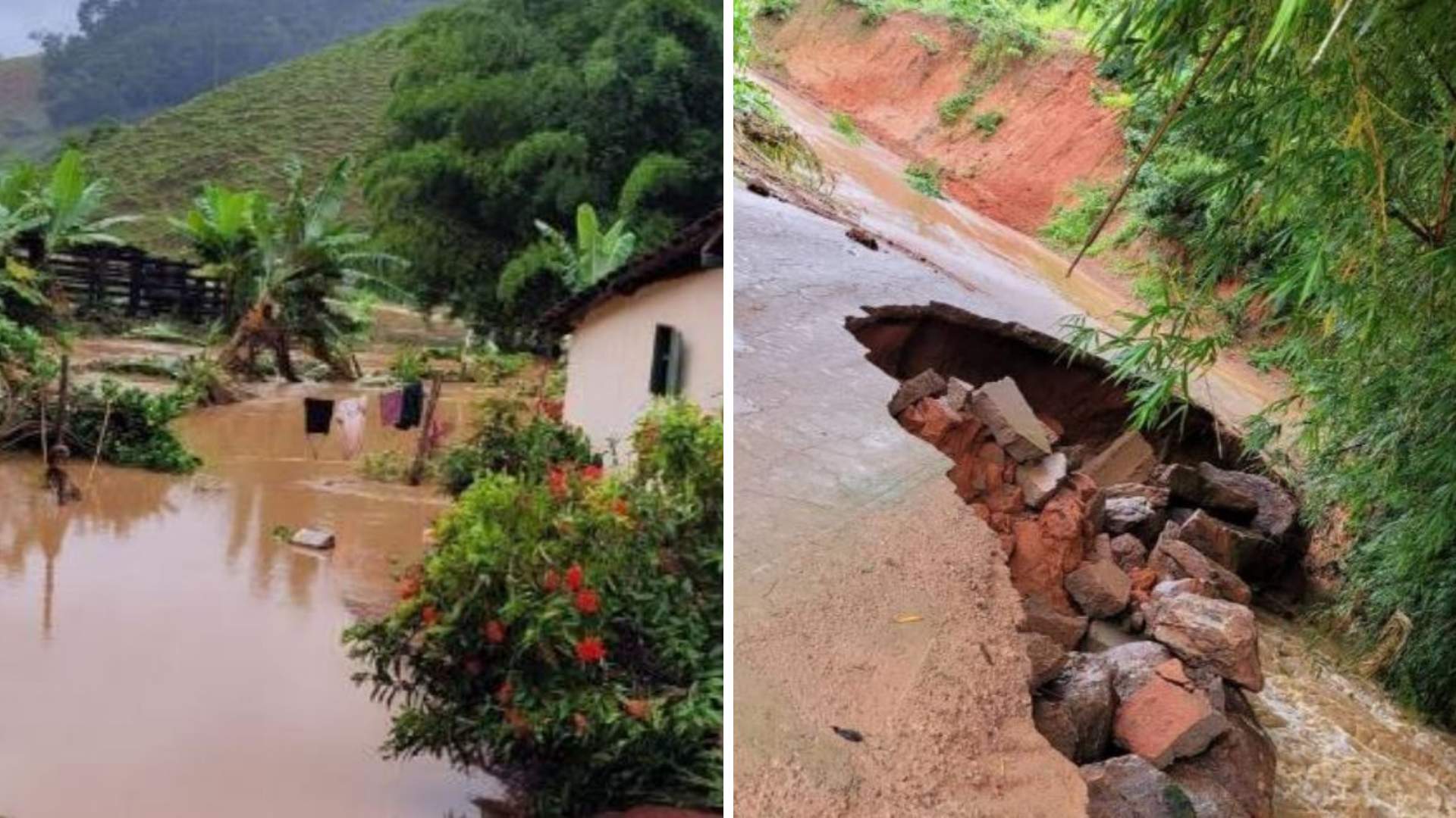 Foto: Divulgação Defesa Civil Estadual / Região de São Pedro, em Afonso Cláudio