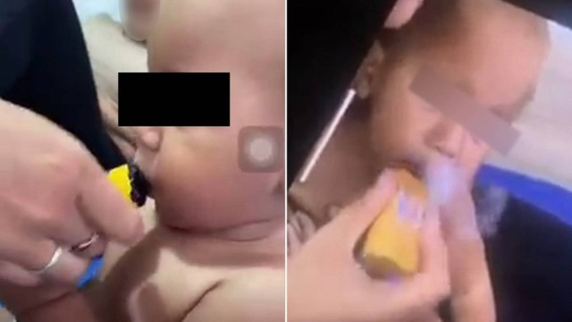 Mãe dá cigarro eletrônico para bebê de onze meses na Austrália Foto: Reprodução