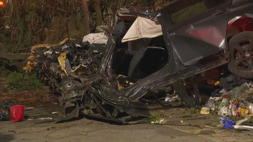 Acidente em Cangaíba, na Zona Leste de SP - Foto: Marcelo Assunção/ TV Globo