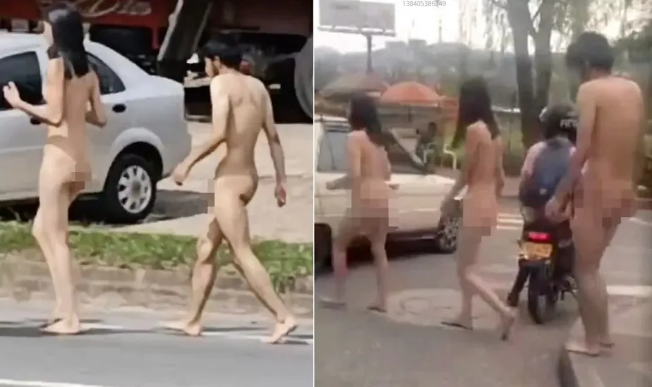 Turistas vagam nus por cidade da Colômbia após consumir bebida alucinógena - Fotos: Reprodução