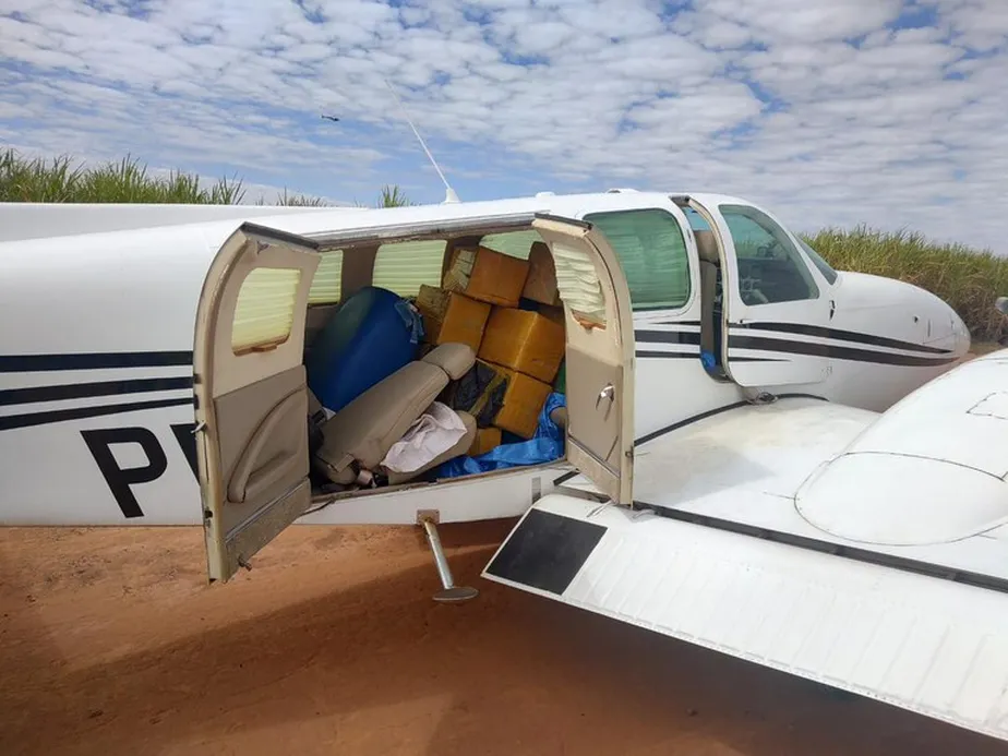 Aeronave com 400 quilos de cocaína foi interceptada em SP Reprodução