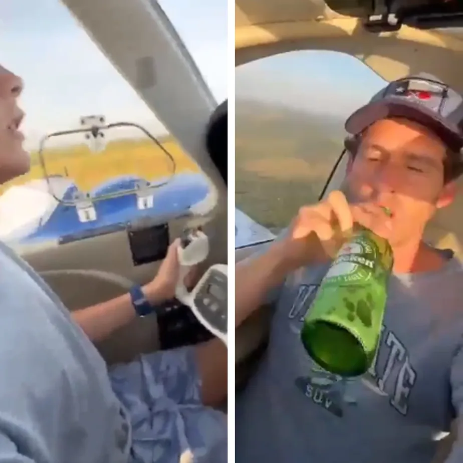 Vídeo que circula nas redes sociais mostra pecuarista com filho a bordo de aeronave Reprodução