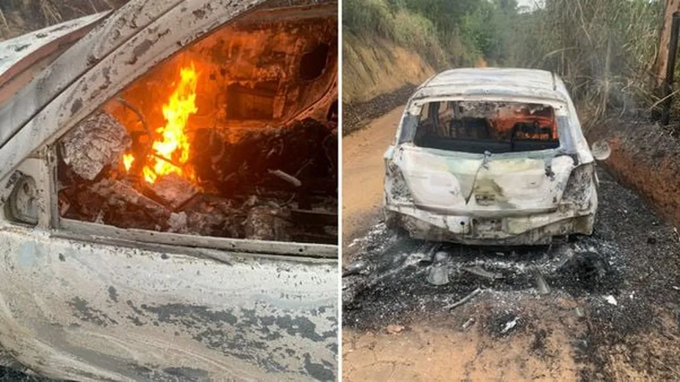 Corpo carbonizado é encontrado dentro de carro incendiado em Jaguaré, Norte do ES ?- Foto: Reprodução