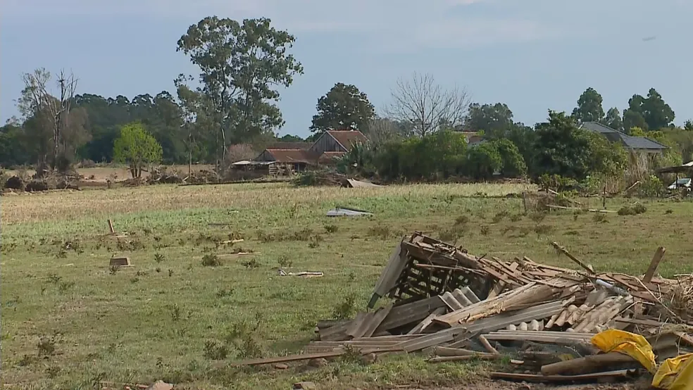 Estragos causados pela passagem do ciclone em Colinas - Foto: RBS TV/Reprodução