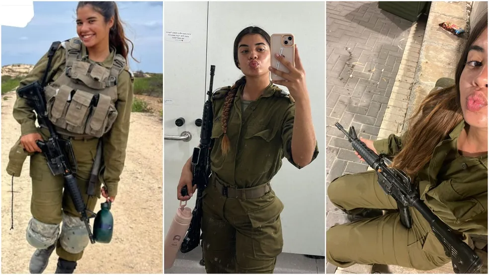 A brasileira Carol Bochner, de 19 anos, defende o exército israelense como atiradora de elite - Foto: Arquivo Pessoal/Reprodução