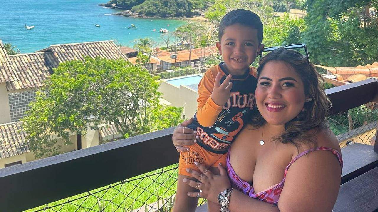 Foto: Reprodução/Instagram/Davi com a mãe, Letícia, que está internada