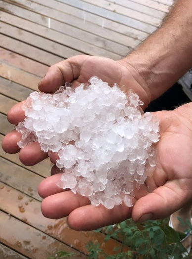 Chuva de granizo (Ilustrativa). Foto: Reprodução/Instagram