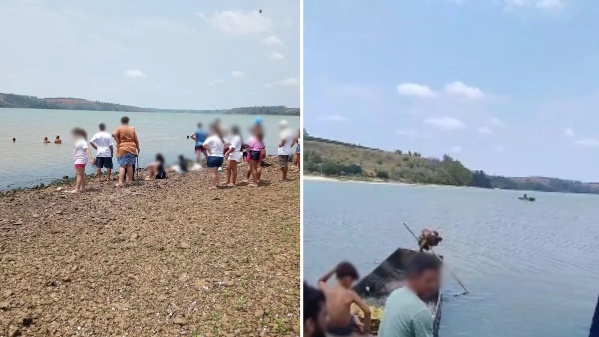 Foto e captura de tela do local onde afogamento ocorreu Crédito: Leitor / Montagem A Gazeta