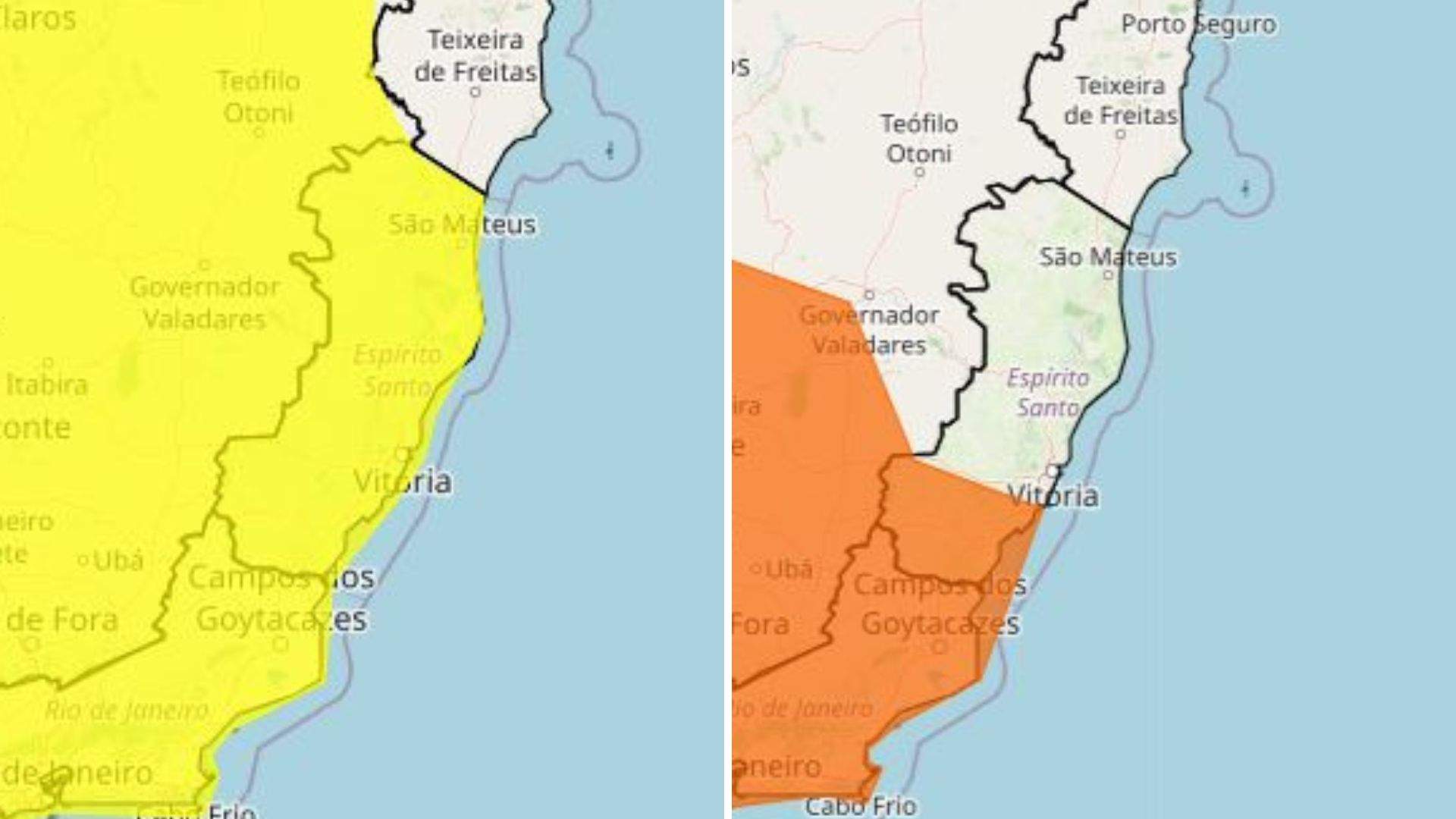 Foto: Divulgação: Inmet - Montagem: FolhaVitória