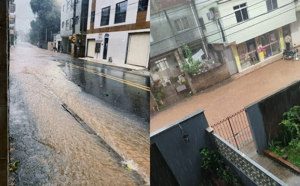 Chuva de granizo destelha casas e alaga ruas no Sul do ES |  Foto: Colaboração do Leitor 