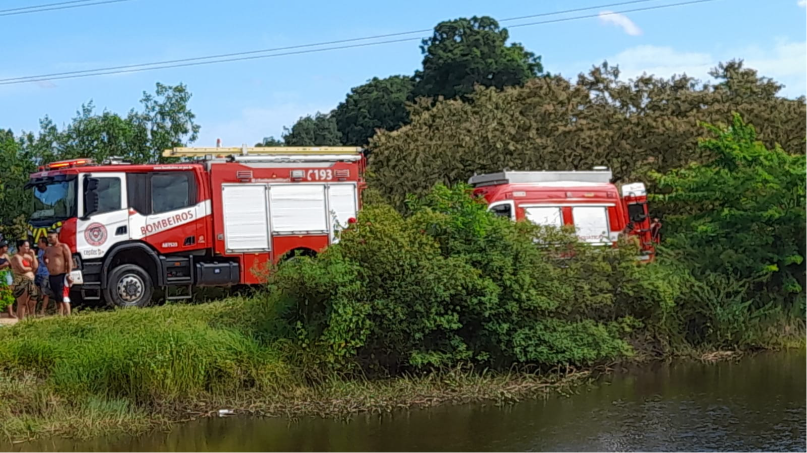 Corpo de Bombeiros foi acionado após afogamento no bairro Vila Nova, em Aracruz. (Redes Sociais)