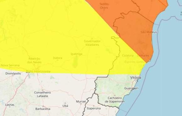 Inmet faz dois novos alertas de chuvas intensas para o ES